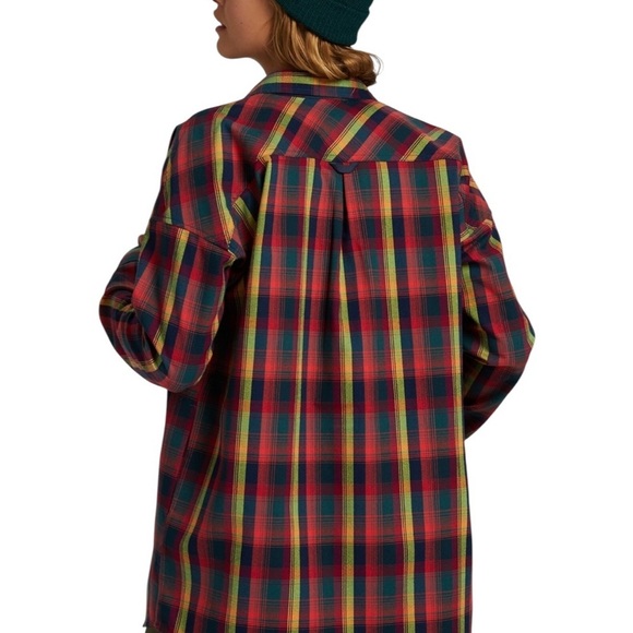 BURTON New without tags, Spring Ride Flannel Button Down Shirt Small - Picture 4 of 9